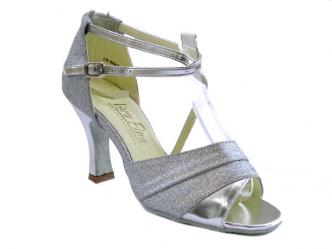 dansschoenen zilveren lederen glitters  